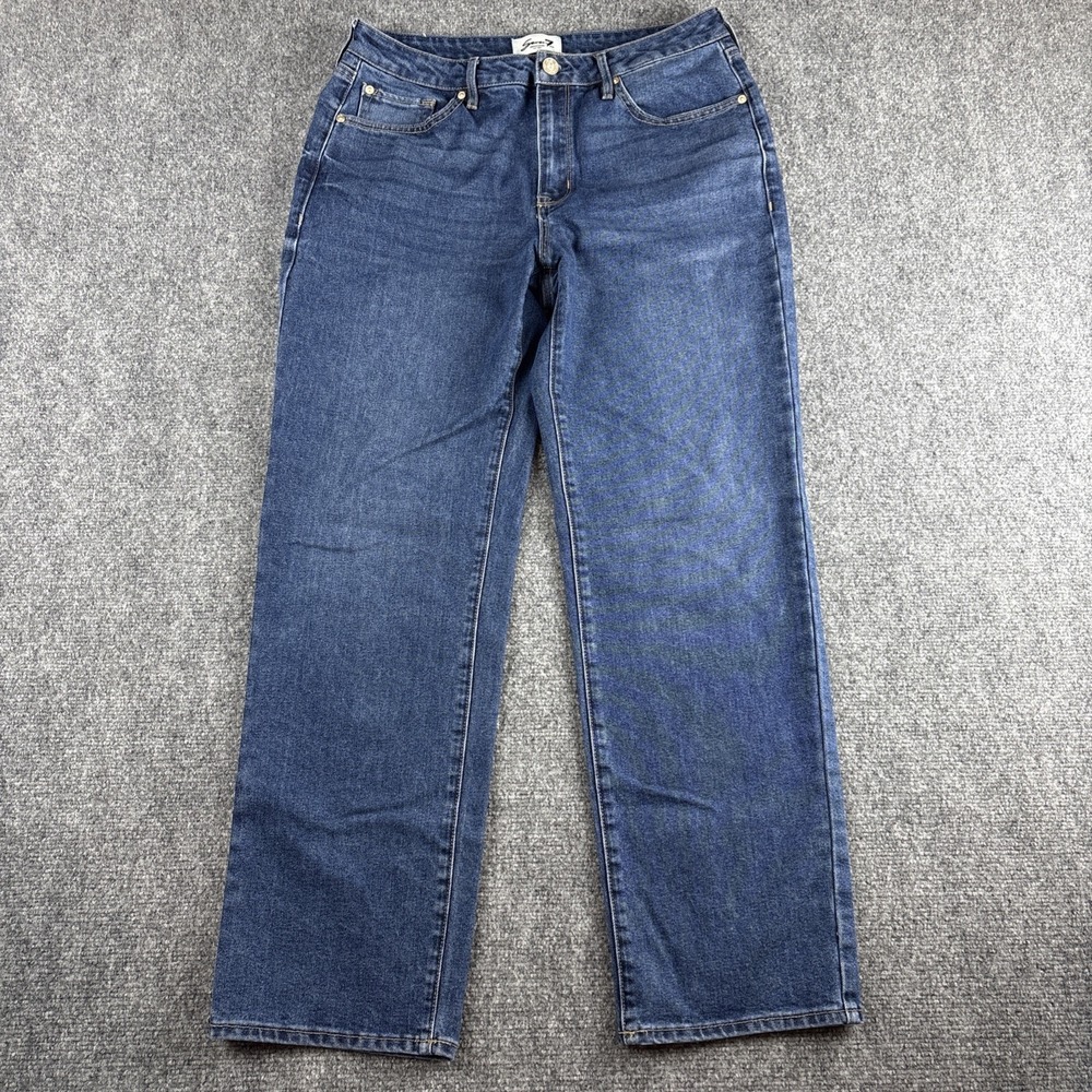 Seven7 Premium Brand Loose Straight Jeans Medium Wash Size 8